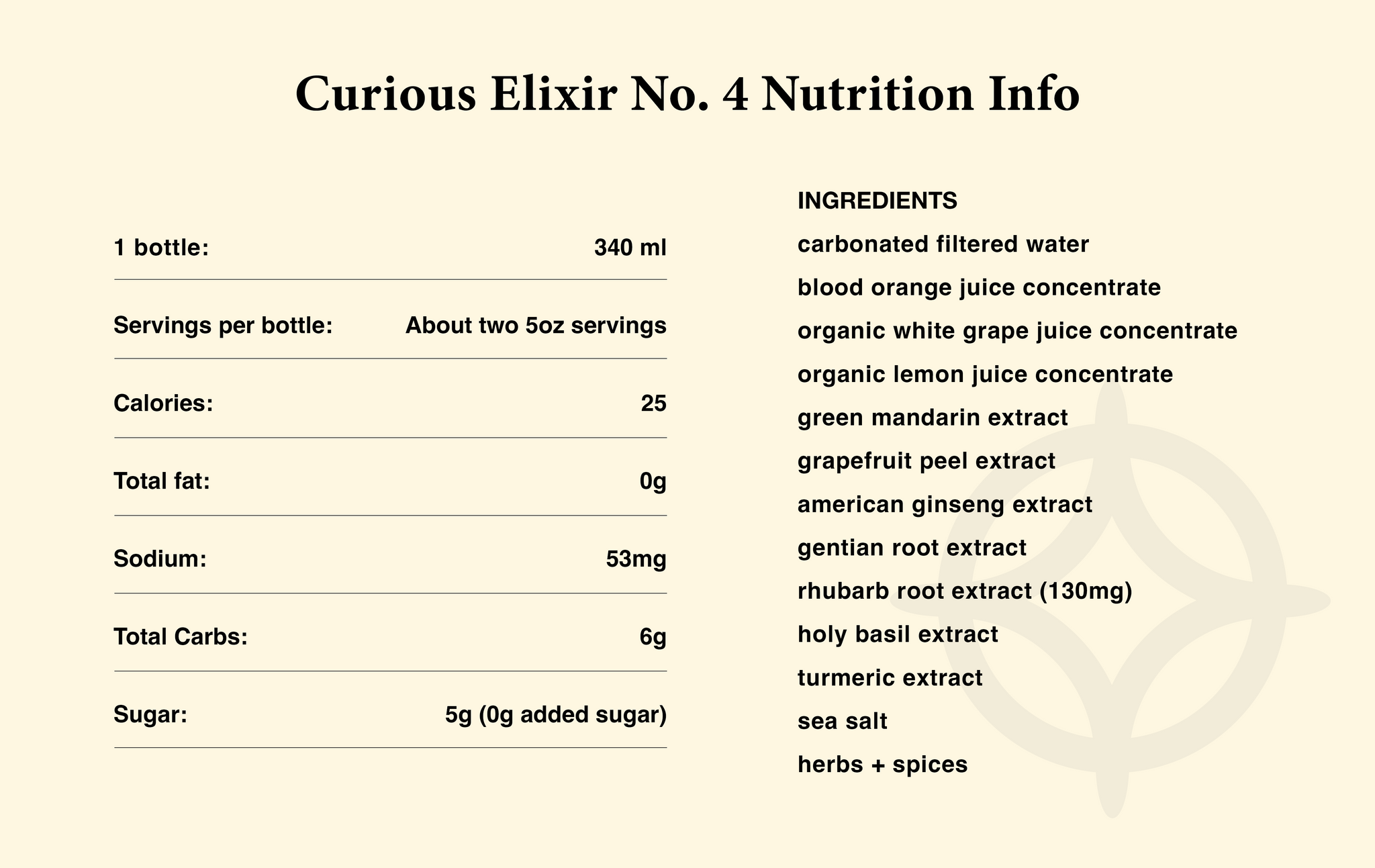 Curious Elixir No. 4 Booze-Free Cocktails